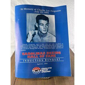 Carolinas Boxing Hall of Fame 1995 Induction Banquet PB Memory Charlie Ferguson